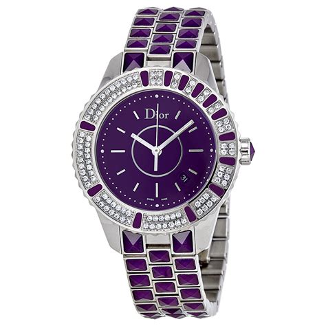 dior watch purple|Dior watch with diamonds price.